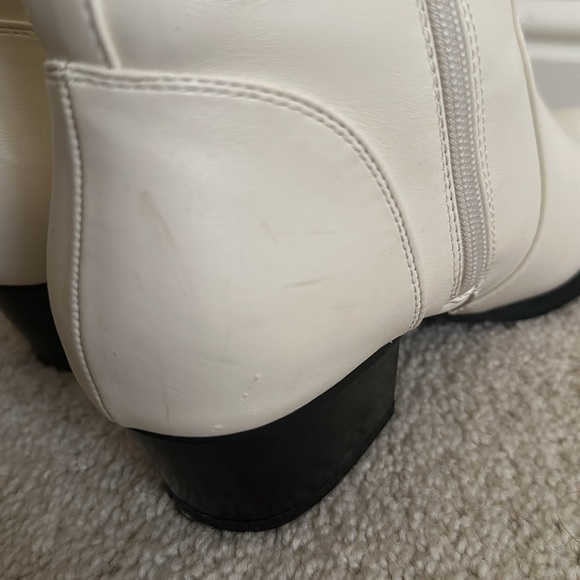 Glamorous Ankle western boots off white wide fit size US6/EU 37 - Picture 6 of 10